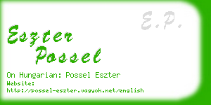 eszter possel business card